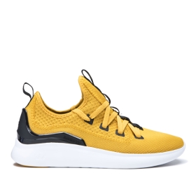 Supra FACTOR Lave Sneakers Dame Gull/Svart/Hvite | NO-13097